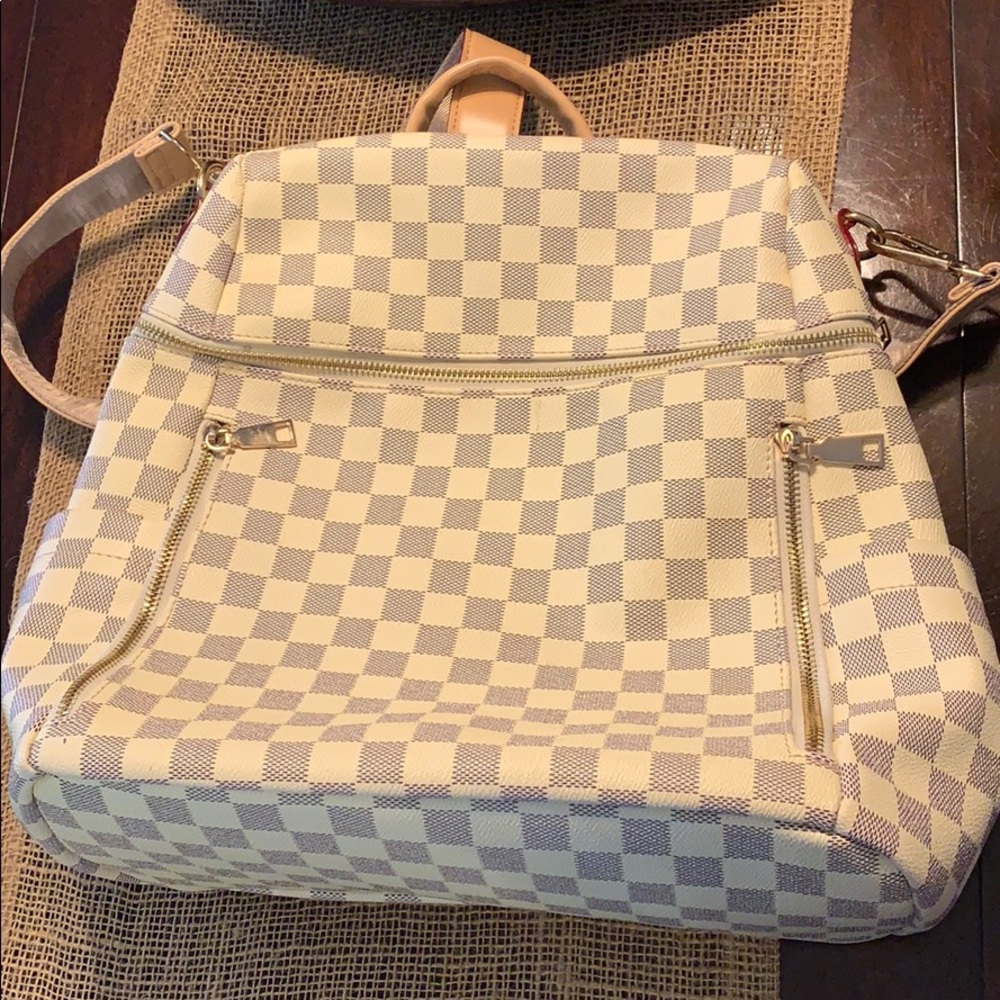Checkered backpack